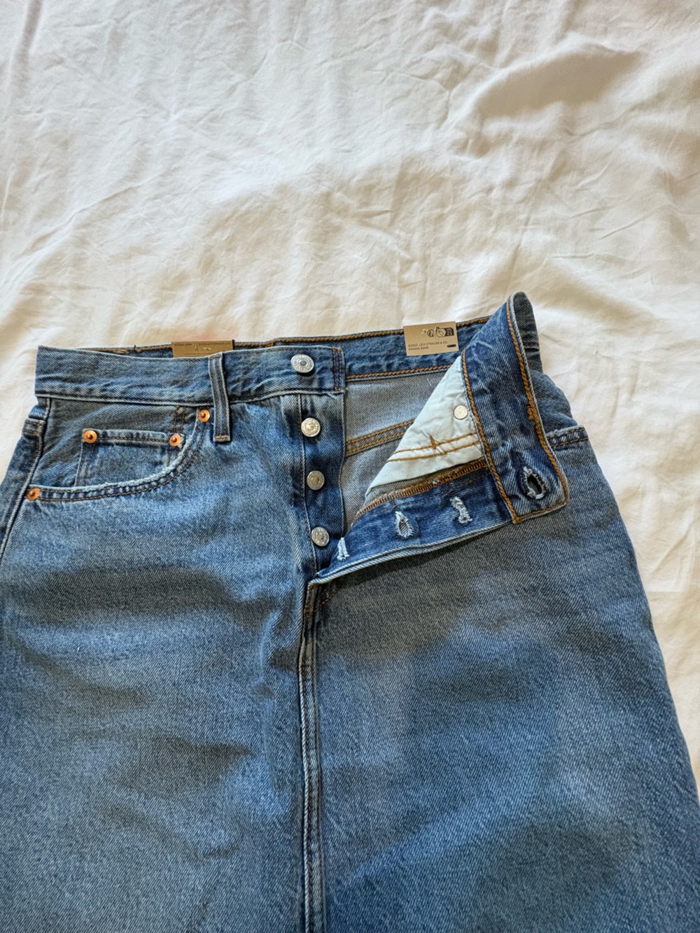 Levi's - Denim Midi Women's Jean Skirt - 27 - Picture 5 of 16